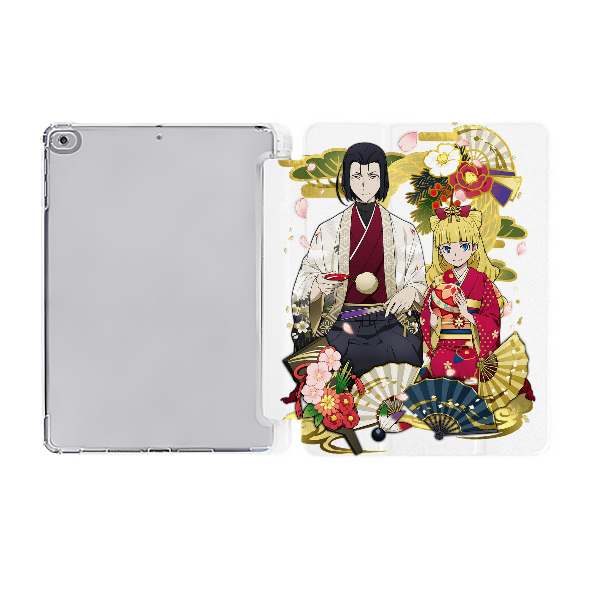 （画像用） 文豪ストレイドッグス Bungo Stray Dogs IPad ケース ペン収納付き 三つ折りスタンド PUレザー×シリコン 対応機種9.5/10.5/10.9インチ